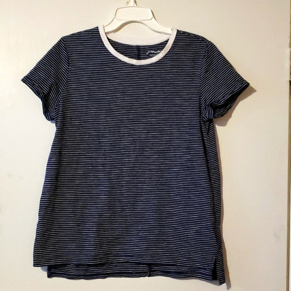 Navy Blue & White stripped shirt - Picture 1 of 2